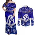 custom-bulldogs-rugby-christmas-couples-matching-off-shoulder-maxi-dress-and-long-sleeve-button-shirt-merry-xmas-2023-mix-aboriginal-art