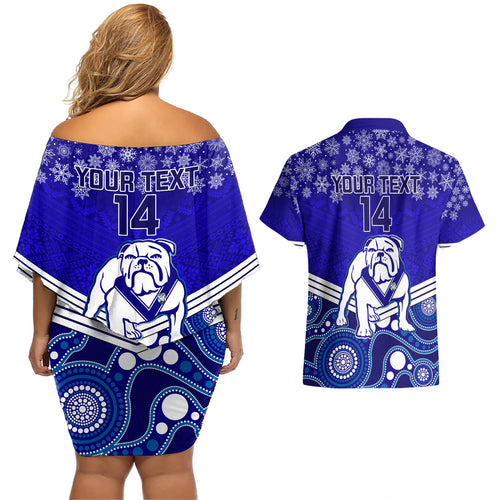 custom-bulldogs-rugby-christmas-couples-matching-off-shoulder-short-dress-and-hawaiian-shirt-merry-xmas-2023-mix-aboriginal-art
