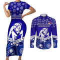 custom-bulldogs-rugby-christmas-couples-matching-short-sleeve-bodycon-dress-and-long-sleeve-button-shirt-merry-xmas-2023-mix-aboriginal-art