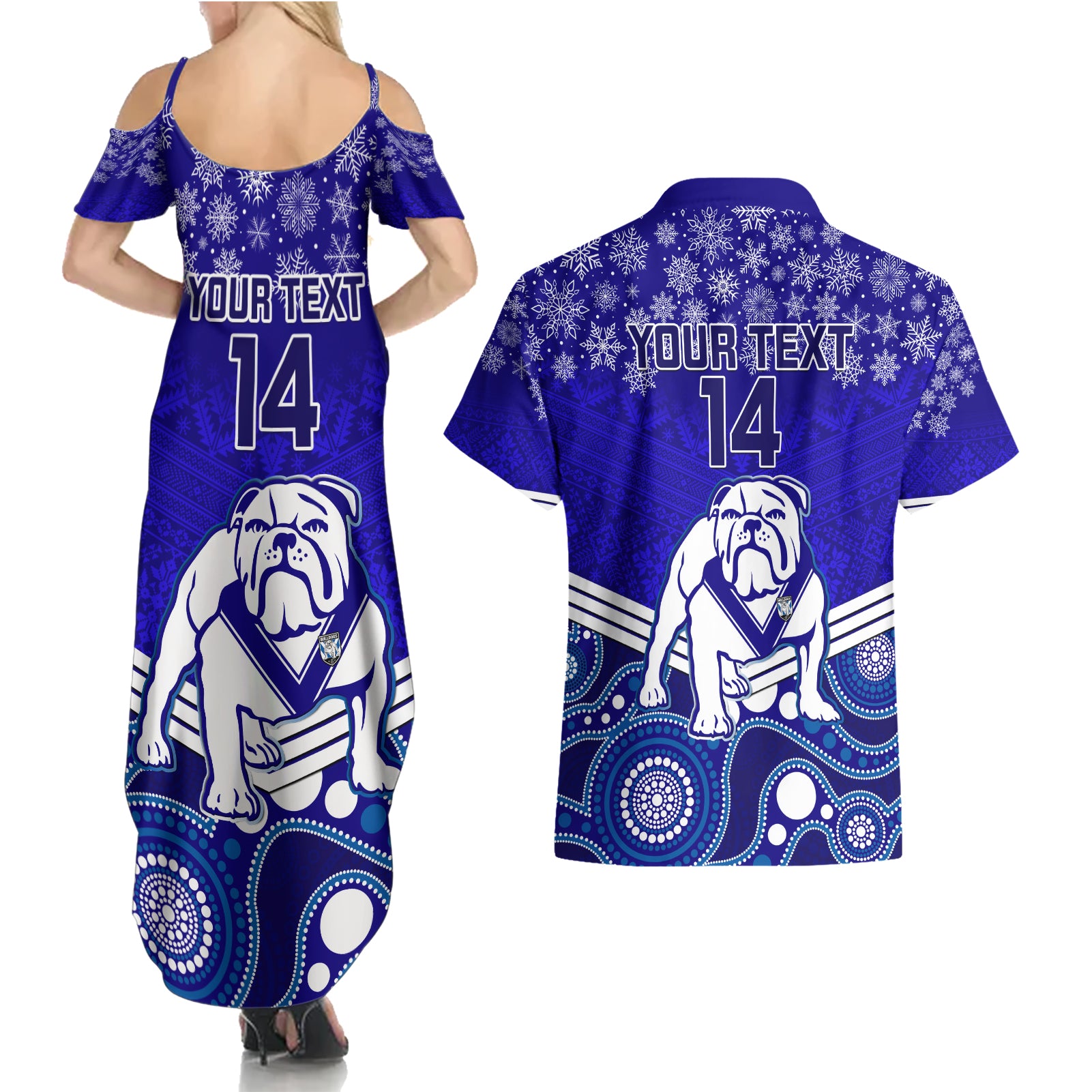 custom-bulldogs-rugby-christmas-couples-matching-summer-maxi-dress-and-hawaiian-shirt-merry-xmas-2023-mix-aboriginal-art