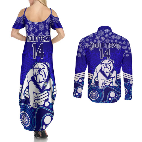 custom-bulldogs-rugby-christmas-couples-matching-summer-maxi-dress-and-long-sleeve-button-shirt-merry-xmas-2023-mix-aboriginal-art