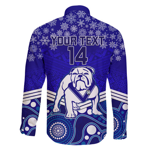 custom-bulldogs-rugby-christmas-family-matching-off-shoulder-long-sleeve-dress-and-hawaiian-shirt-merry-xmas-2023-mix-aboriginal-art