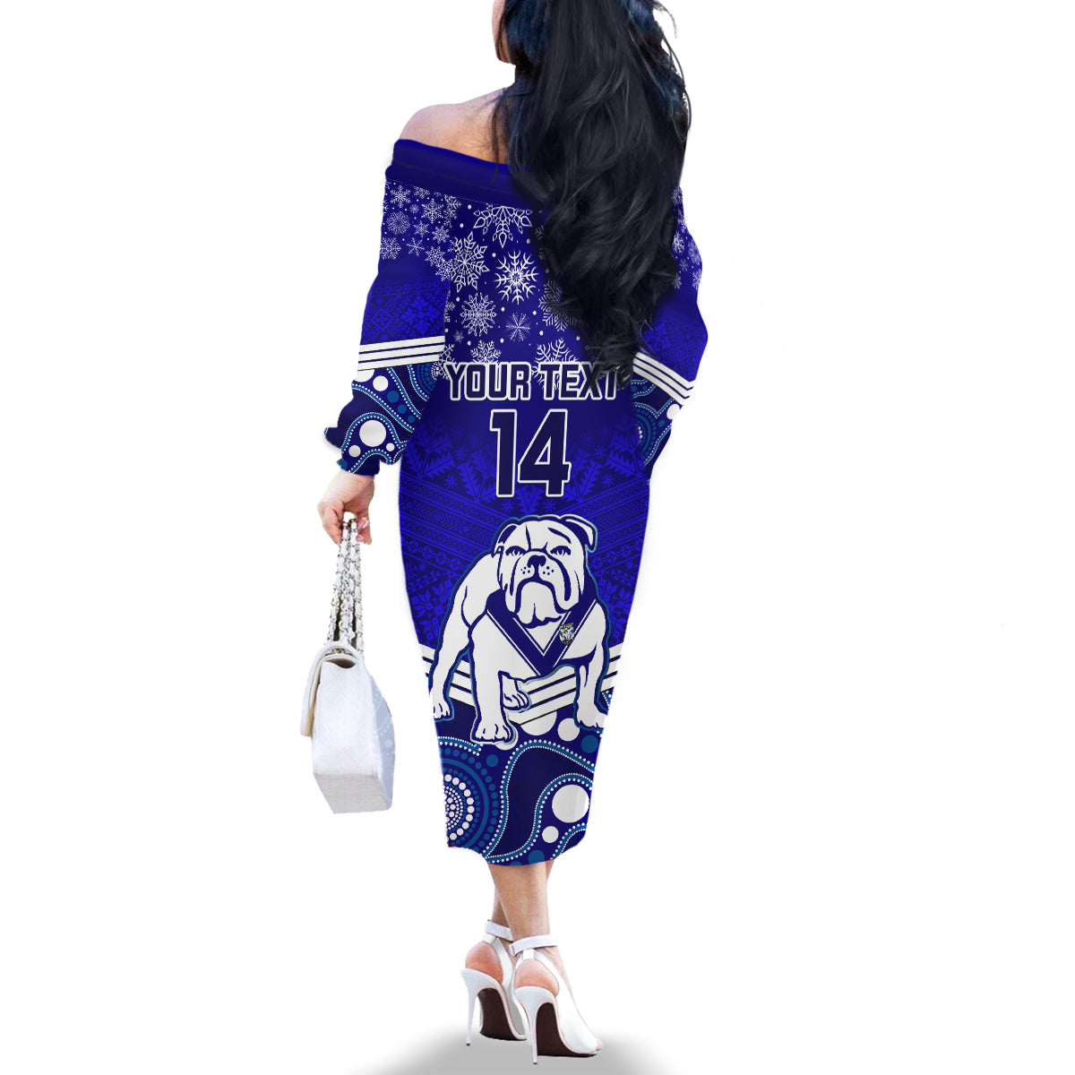 custom-bulldogs-rugby-christmas-family-matching-off-shoulder-long-sleeve-dress-and-hawaiian-shirt-merry-xmas-2023-mix-aboriginal-art