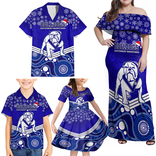 custom-bulldogs-rugby-christmas-family-matching-off-shoulder-maxi-dress-and-hawaiian-shirt-merry-xmas-2023-mix-aboriginal-art