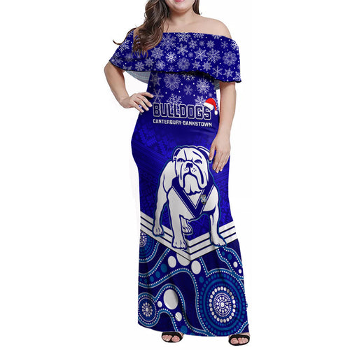 custom-bulldogs-rugby-christmas-family-matching-off-shoulder-maxi-dress-and-hawaiian-shirt-merry-xmas-2023-mix-aboriginal-art