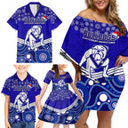 custom-bulldogs-rugby-christmas-family-matching-off-shoulder-short-dress-and-hawaiian-shirt-merry-xmas-2023-mix-aboriginal-art