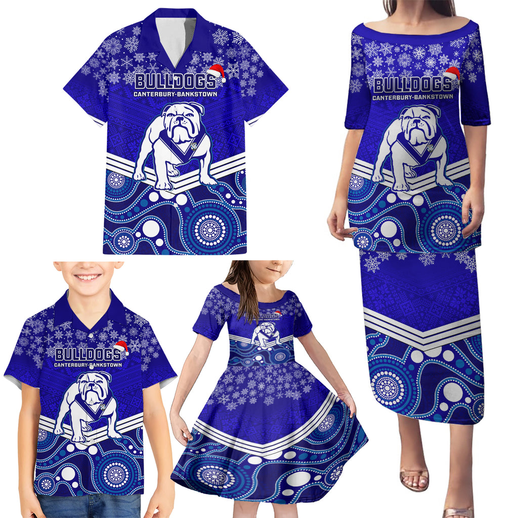 custom-bulldogs-rugby-christmas-family-matching-puletasi-dress-and-hawaiian-shirt-merry-xmas-2023-mix-aboriginal-art