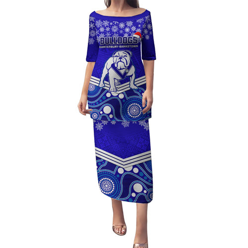 custom-bulldogs-rugby-christmas-family-matching-puletasi-dress-and-hawaiian-shirt-merry-xmas-2023-mix-aboriginal-art