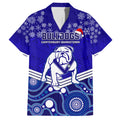 custom-bulldogs-rugby-christmas-family-matching-short-sleeve-bodycon-dress-and-hawaiian-shirt-merry-xmas-2023-mix-aboriginal-art