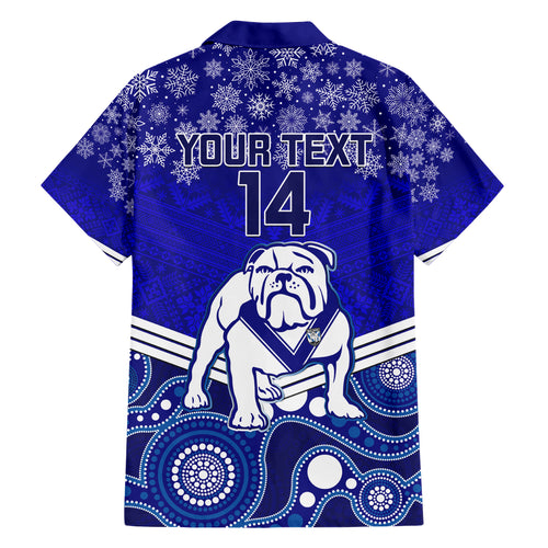custom-bulldogs-rugby-christmas-family-matching-short-sleeve-bodycon-dress-and-hawaiian-shirt-merry-xmas-2023-mix-aboriginal-art