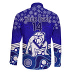 custom-bulldogs-rugby-christmas-family-matching-short-sleeve-bodycon-dress-and-hawaiian-shirt-merry-xmas-2023-mix-aboriginal-art