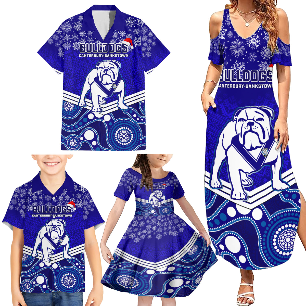 custom-bulldogs-rugby-christmas-family-matching-summer-maxi-dress-and-hawaiian-shirt-merry-xmas-2023-mix-aboriginal-art