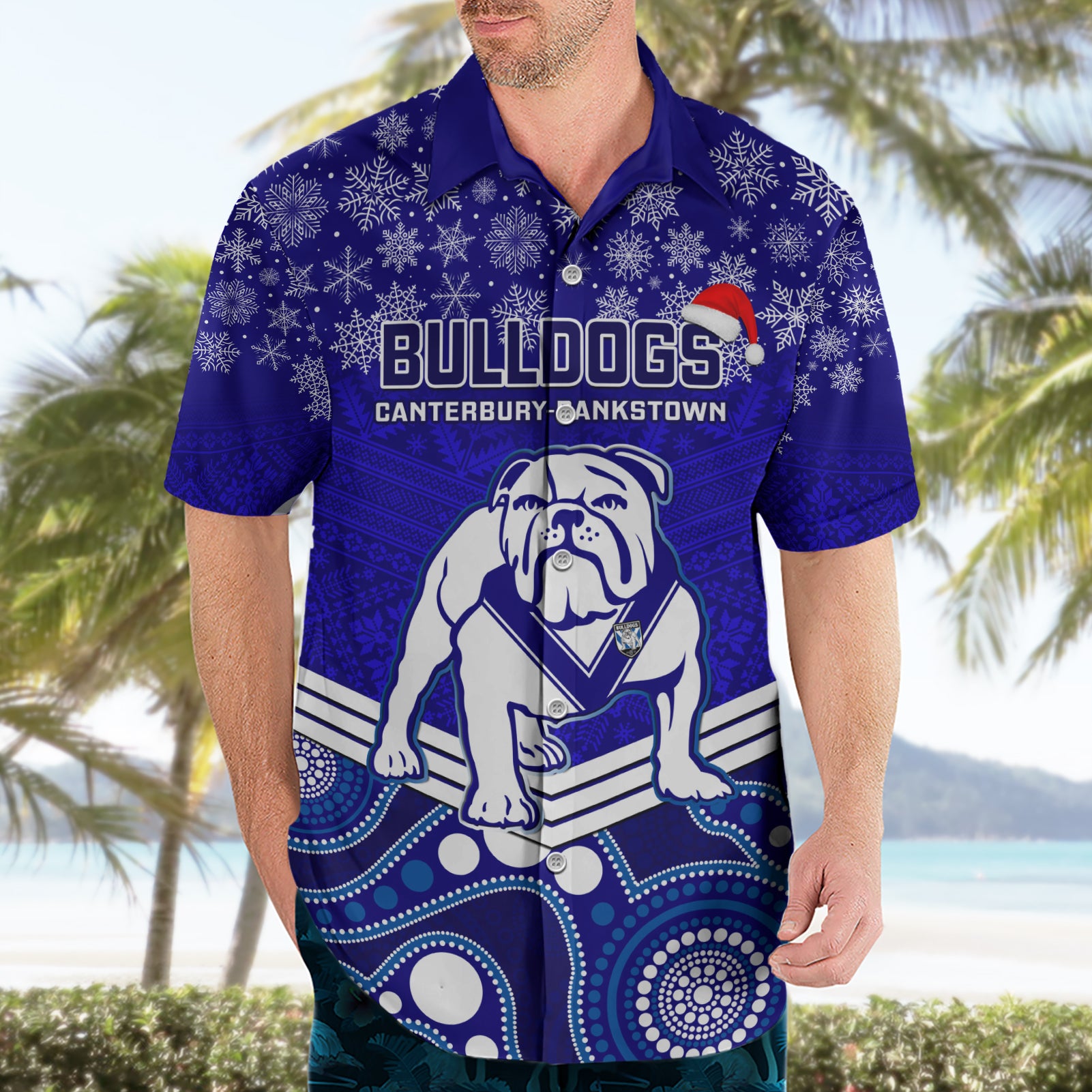 custom-bulldogs-rugby-christmas-hawaiian-shirt-merry-xmas-2023-mix-aboriginal-art