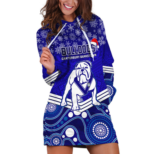 custom-bulldogs-rugby-christmas-hoodie-dress-merry-xmas-2023-mix-aboriginal-art