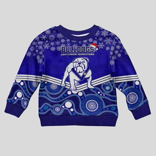 custom-bulldogs-rugby-christmas-kid-ugly-christmas-sweater-merry-xmas-2023-mix-aboriginal-art
