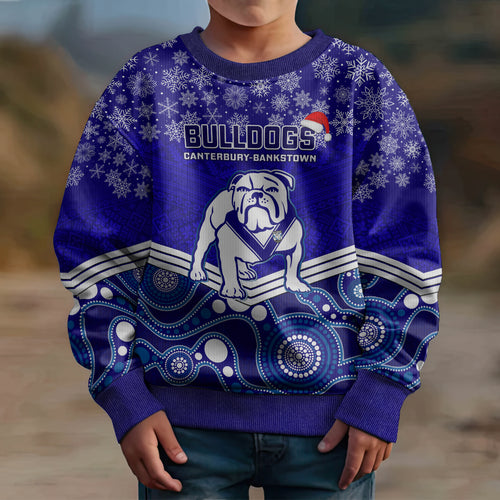 custom-bulldogs-rugby-christmas-kid-ugly-christmas-sweater-merry-xmas-2023-mix-aboriginal-art