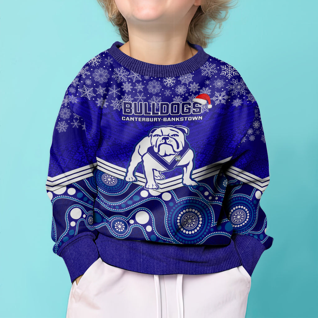 custom-bulldogs-rugby-christmas-kid-ugly-christmas-sweater-merry-xmas-2023-mix-aboriginal-art