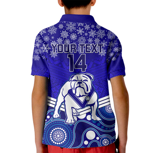 custom-bulldogs-rugby-christmas-kid-polo-shirt-merry-xmas-2023-mix-aboriginal-art