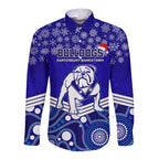 custom-bulldogs-rugby-christmas-long-sleeve-button-shirt-merry-xmas-2023-mix-aboriginal-art