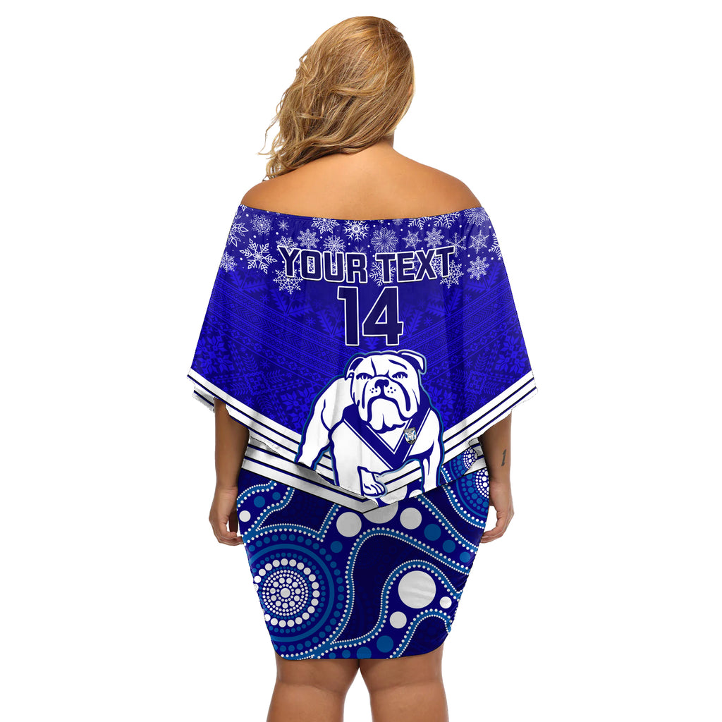 custom-bulldogs-rugby-christmas-off-shoulder-short-dress-merry-xmas-2023-mix-aboriginal-art