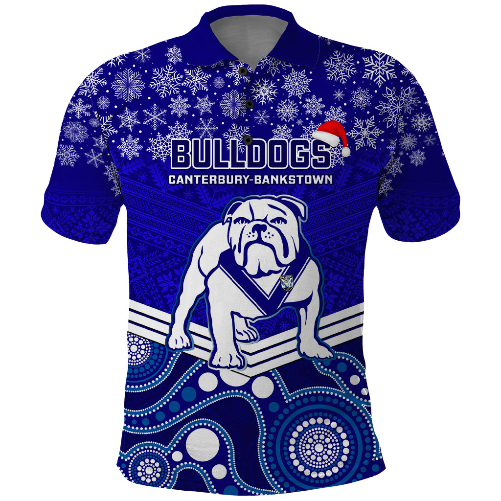 custom-bulldogs-rugby-christmas-polo-shirt-merry-xmas-2023-mix-aboriginal-art