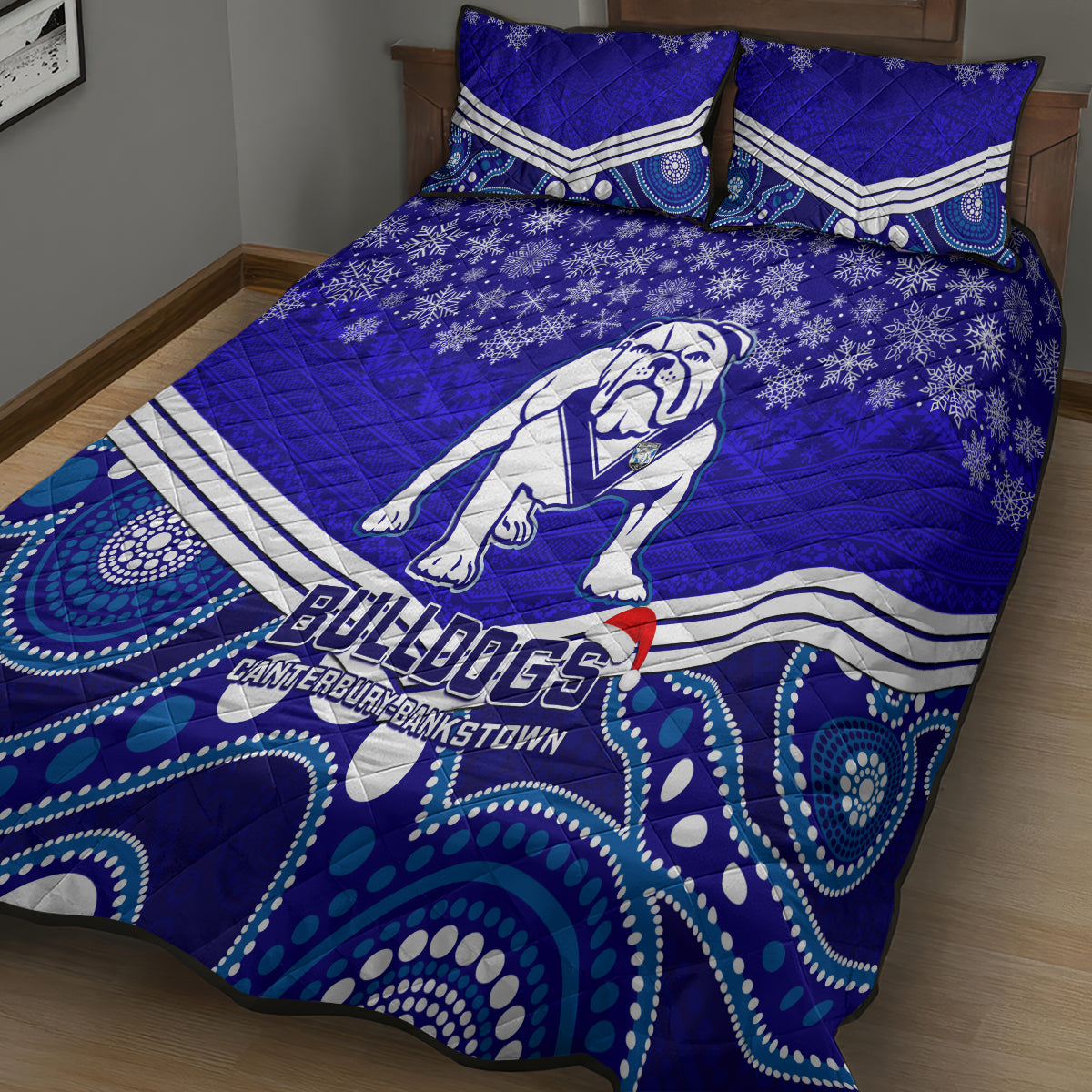 custom-bulldogs-rugby-christmas-quilt-bed-set-merry-xmas-2023-mix-aboriginal-art