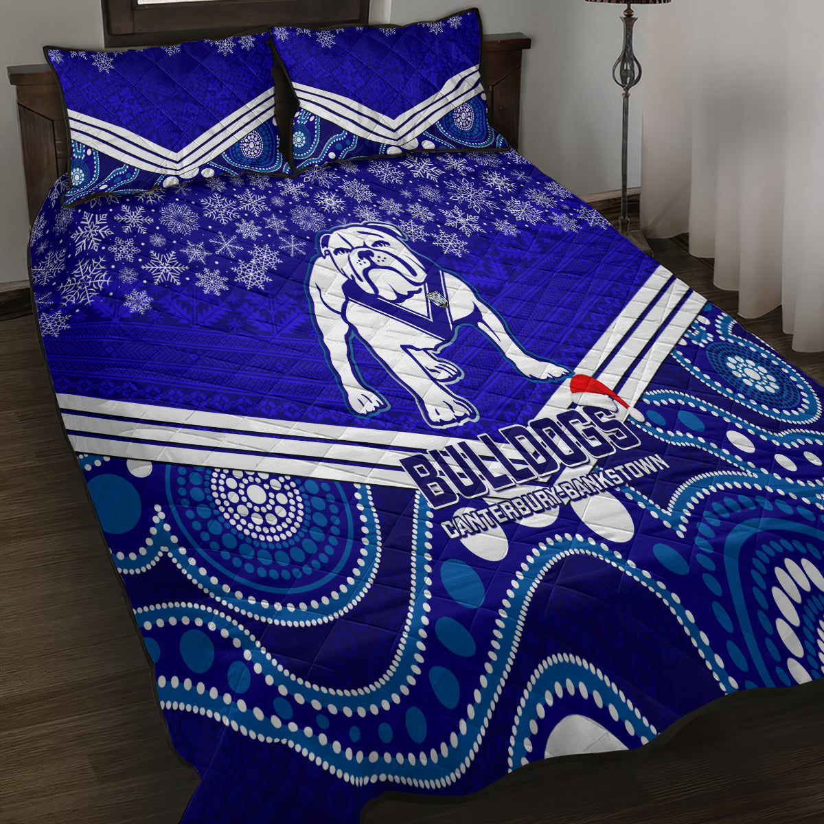custom-bulldogs-rugby-christmas-quilt-bed-set-merry-xmas-2023-mix-aboriginal-art