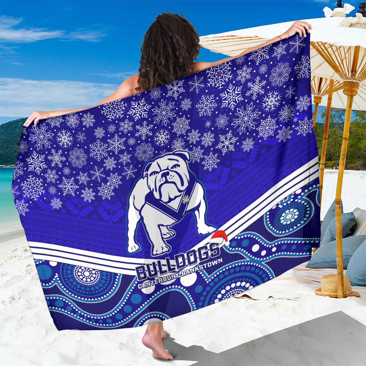 custom-bulldogs-rugby-christmas-sarong-merry-xmas-2023-mix-aboriginal-art