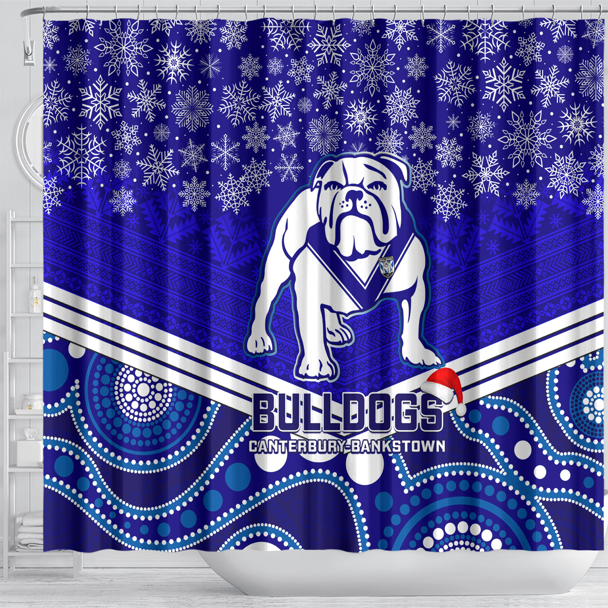custom-bulldogs-rugby-christmas-shower-curtain-merry-xmas-2023-mix-aboriginal-art