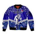 custom-bulldogs-rugby-christmas-sleeve-zip-bomber-jacket-merry-xmas-2023-mix-aboriginal-art