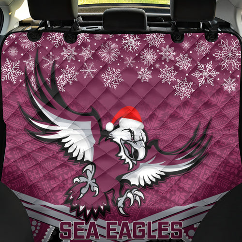 custom-sea-eagles-rugby-christmas-back-car-seat-cover-merry-xmas-2023-mix-aboriginal-art