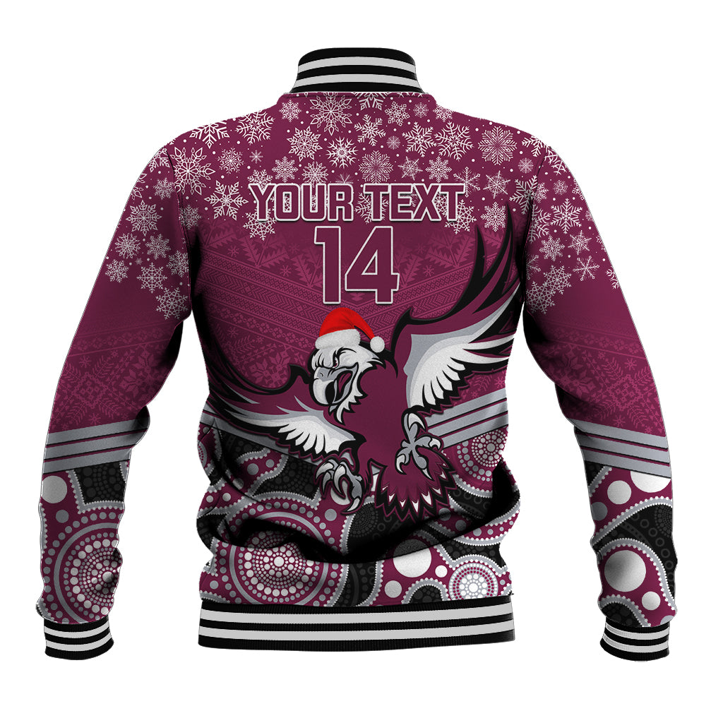 custom-sea-eagles-rugby-christmas-baseball-jacket-merry-xmas-2023-mix-aboriginal-art