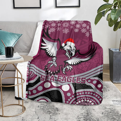 custom-sea-eagles-rugby-christmas-blanket-merry-xmas-2023-mix-aboriginal-art