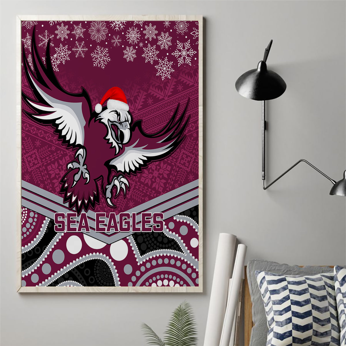 custom-sea-eagles-rugby-christmas-canvas-wall-art-merry-xmas-2023-mix-aboriginal-art