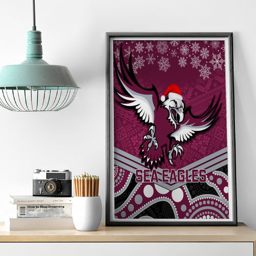 custom-sea-eagles-rugby-christmas-canvas-wall-art-merry-xmas-2023-mix-aboriginal-art