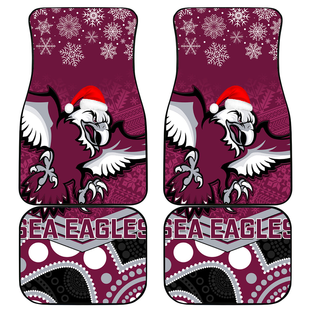 custom-sea-eagles-rugby-christmas-car-mats-merry-xmas-2023-mix-aboriginal-art
