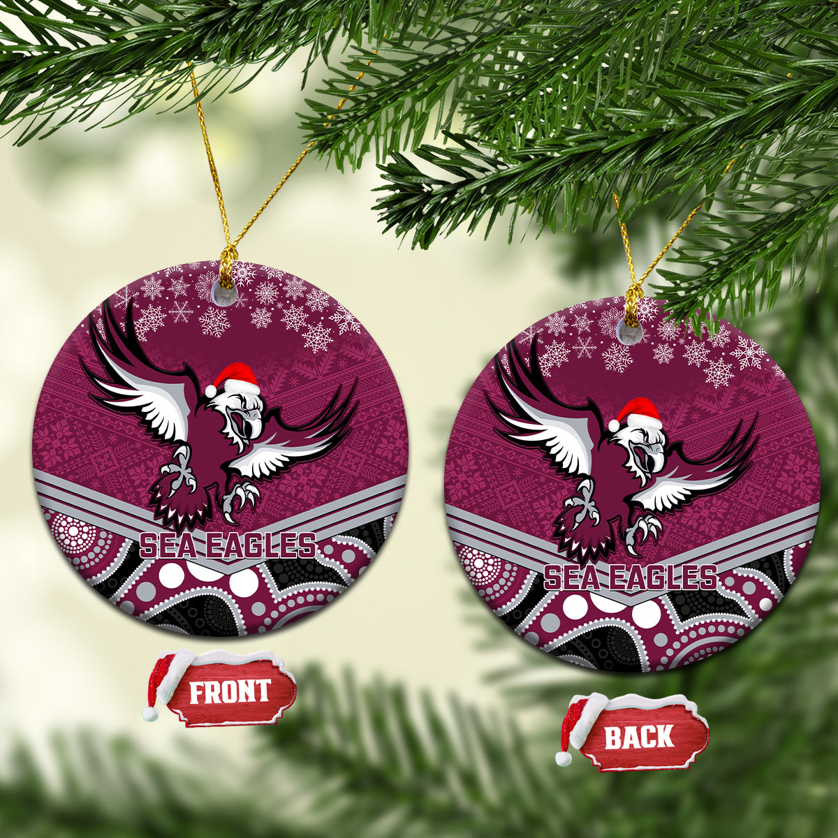 sea-eagles-rugby-christmas-ceramic-ornament-merry-xmas-2023-mix-aboriginal-art