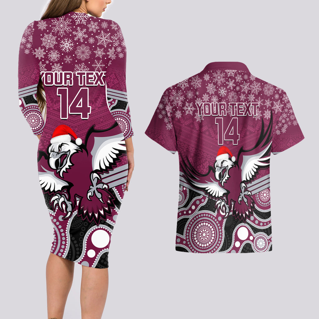 custom-sea-eagles-rugby-christmas-couples-matching-long-sleeve-bodycon-dress-and-hawaiian-shirt-merry-xmas-2023-mix-aboriginal-art