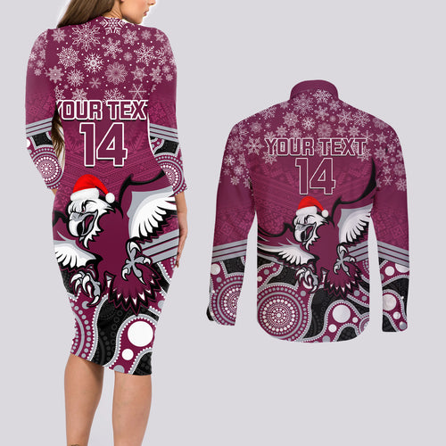custom-sea-eagles-rugby-christmas-couples-matching-long-sleeve-bodycon-dress-and-long-sleeve-button-shirt-merry-xmas-2023-mix-aboriginal-art