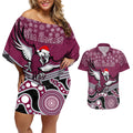 custom-sea-eagles-rugby-christmas-couples-matching-off-shoulder-short-dress-and-hawaiian-shirt-merry-xmas-2023-mix-aboriginal-art