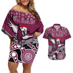 custom-sea-eagles-rugby-christmas-couples-matching-off-shoulder-short-dress-and-hawaiian-shirt-merry-xmas-2023-mix-aboriginal-art