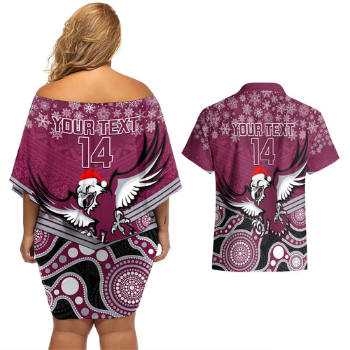 custom-sea-eagles-rugby-christmas-couples-matching-off-shoulder-short-dress-and-hawaiian-shirt-merry-xmas-2023-mix-aboriginal-art