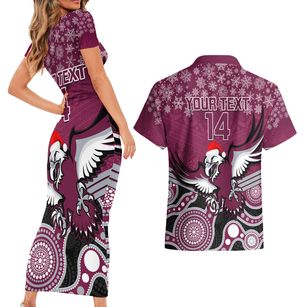 custom-sea-eagles-rugby-christmas-couples-matching-short-sleeve-bodycon-dress-and-hawaiian-shirt-merry-xmas-2023-mix-aboriginal-art