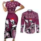 custom-sea-eagles-rugby-christmas-couples-matching-short-sleeve-bodycon-dress-and-long-sleeve-button-shirt-merry-xmas-2023-mix-aboriginal-art