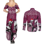 custom-sea-eagles-rugby-christmas-couples-matching-summer-maxi-dress-and-long-sleeve-button-shirt-merry-xmas-2023-mix-aboriginal-art