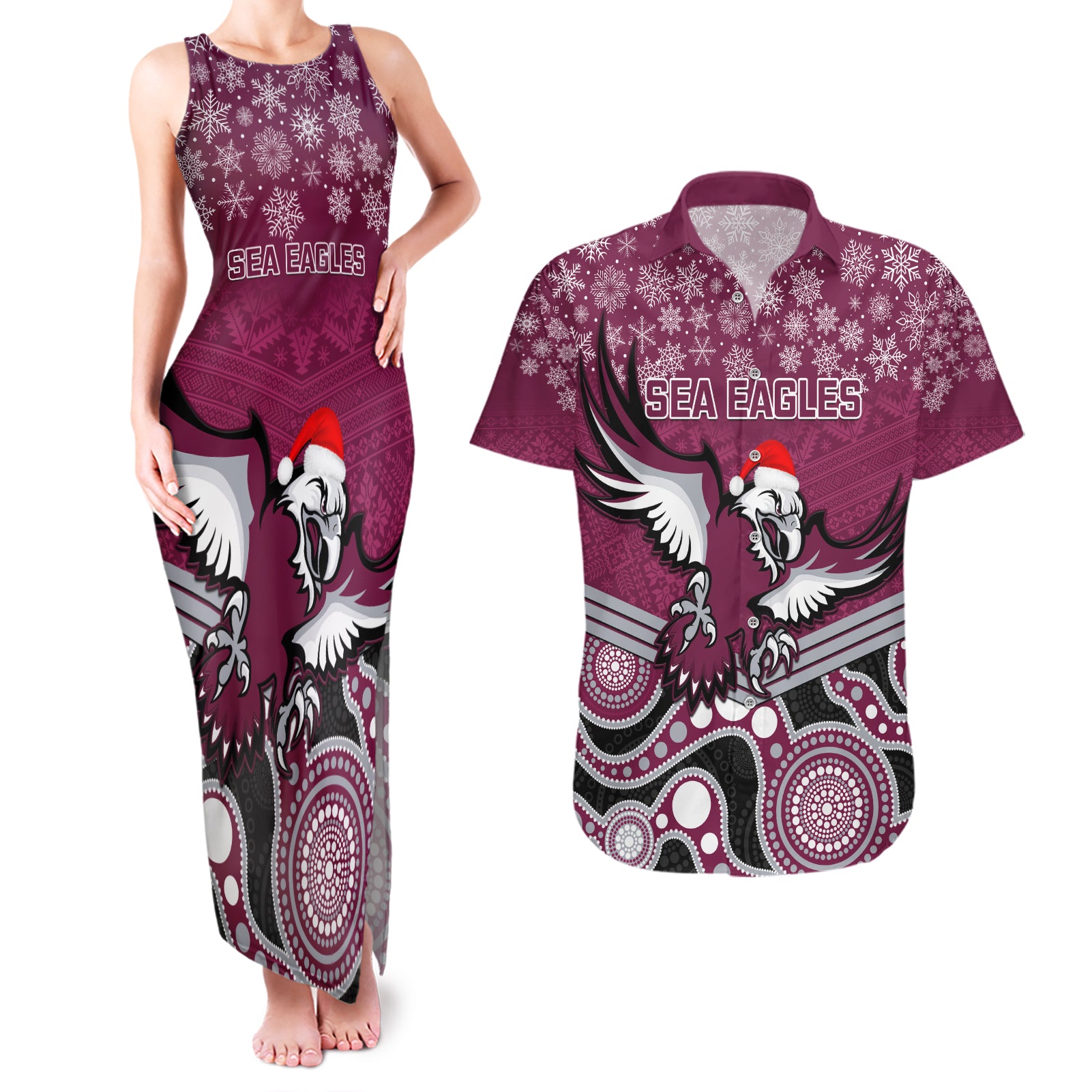 custom-sea-eagles-rugby-christmas-couples-matching-tank-maxi-dress-and-hawaiian-shirt-merry-xmas-2023-mix-aboriginal-art