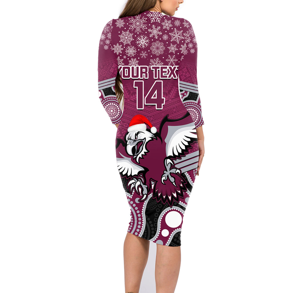custom-sea-eagles-rugby-christmas-family-matching-long-sleeve-bodycon-dress-and-hawaiian-shirt-merry-xmas-2023-mix-aboriginal-art