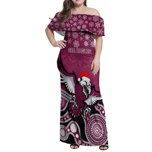 custom-sea-eagles-rugby-christmas-family-matching-off-shoulder-maxi-dress-and-hawaiian-shirt-merry-xmas-2023-mix-aboriginal-art