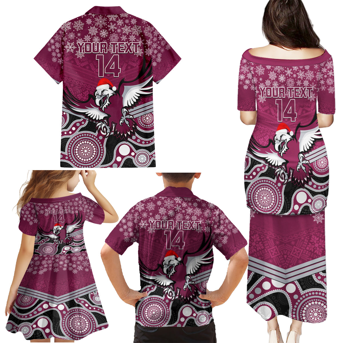 custom-sea-eagles-rugby-christmas-family-matching-puletasi-dress-and-hawaiian-shirt-merry-xmas-2023-mix-aboriginal-art