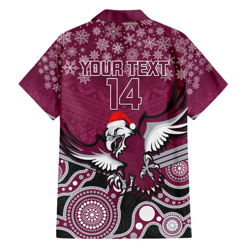 custom-sea-eagles-rugby-christmas-family-matching-short-sleeve-bodycon-dress-and-hawaiian-shirt-merry-xmas-2023-mix-aboriginal-art